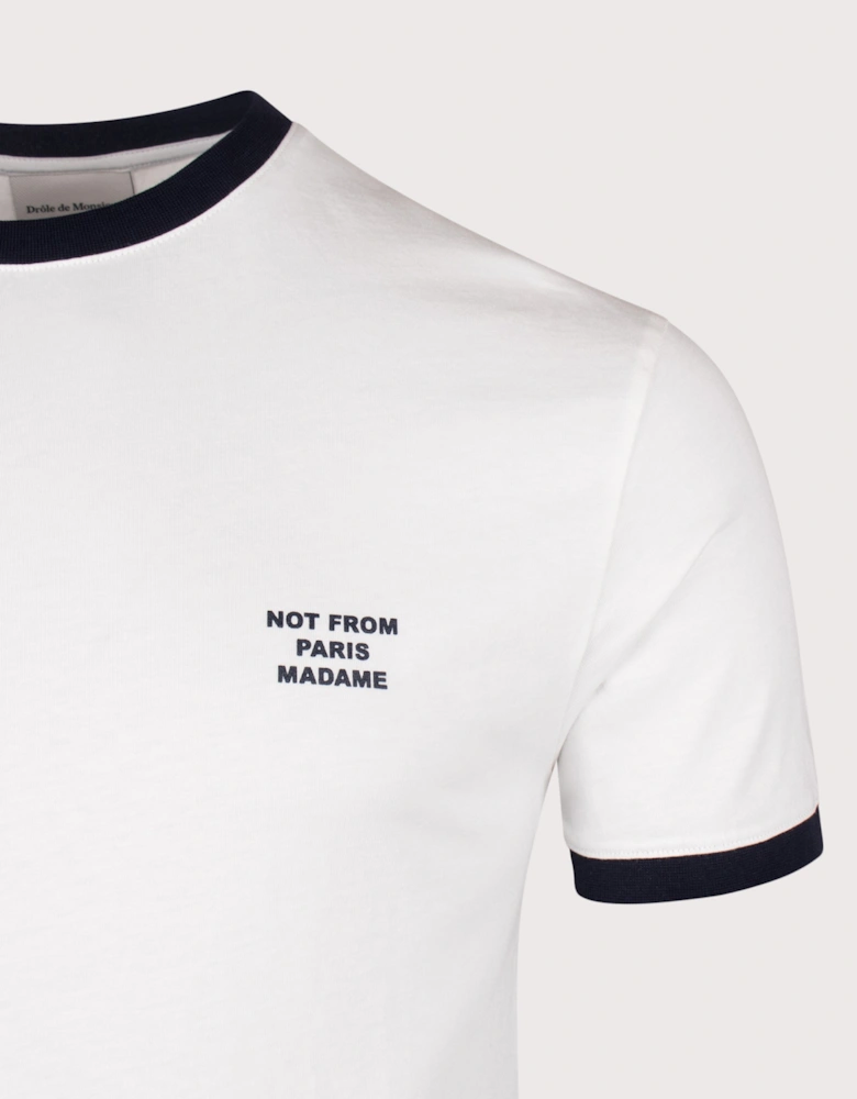 Regular Fit Contrasted Slogan T-shirt