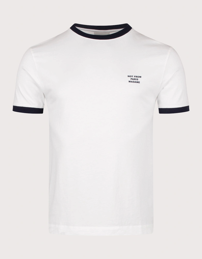 Regular Fit Contrasted Slogan T-shirt