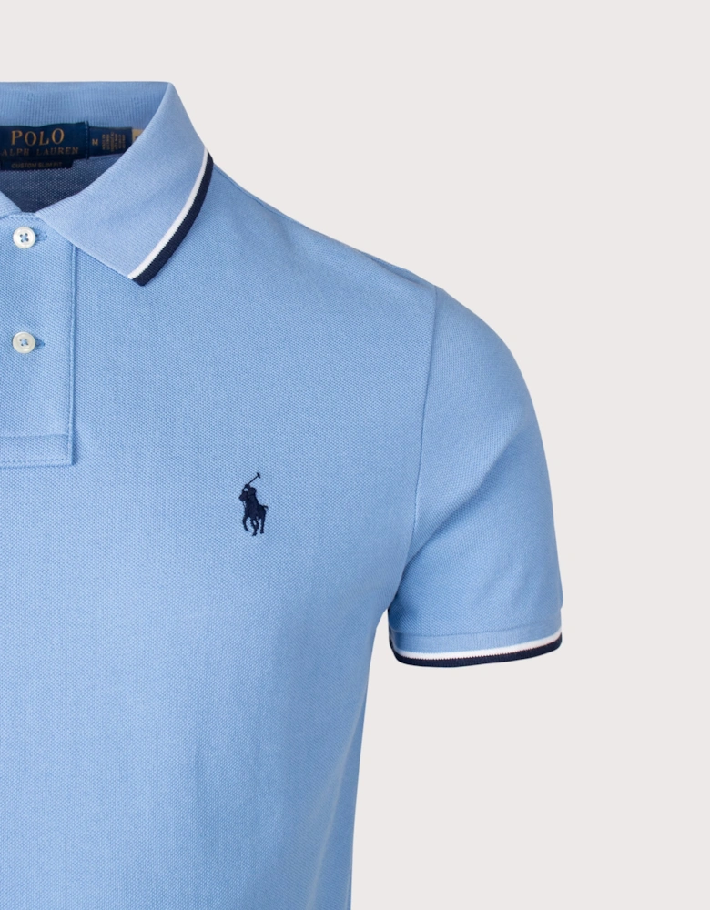 Custom Slim Fit Mesh Polo Shirt