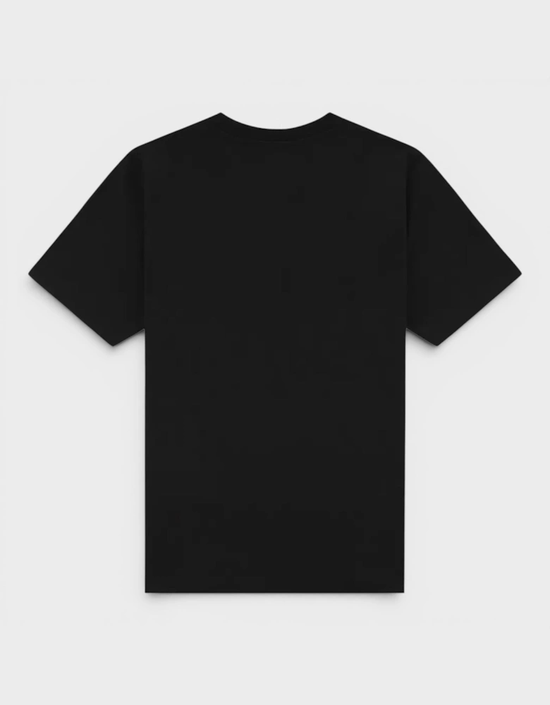 Mushroom Emblem Printed T-Shirt Black