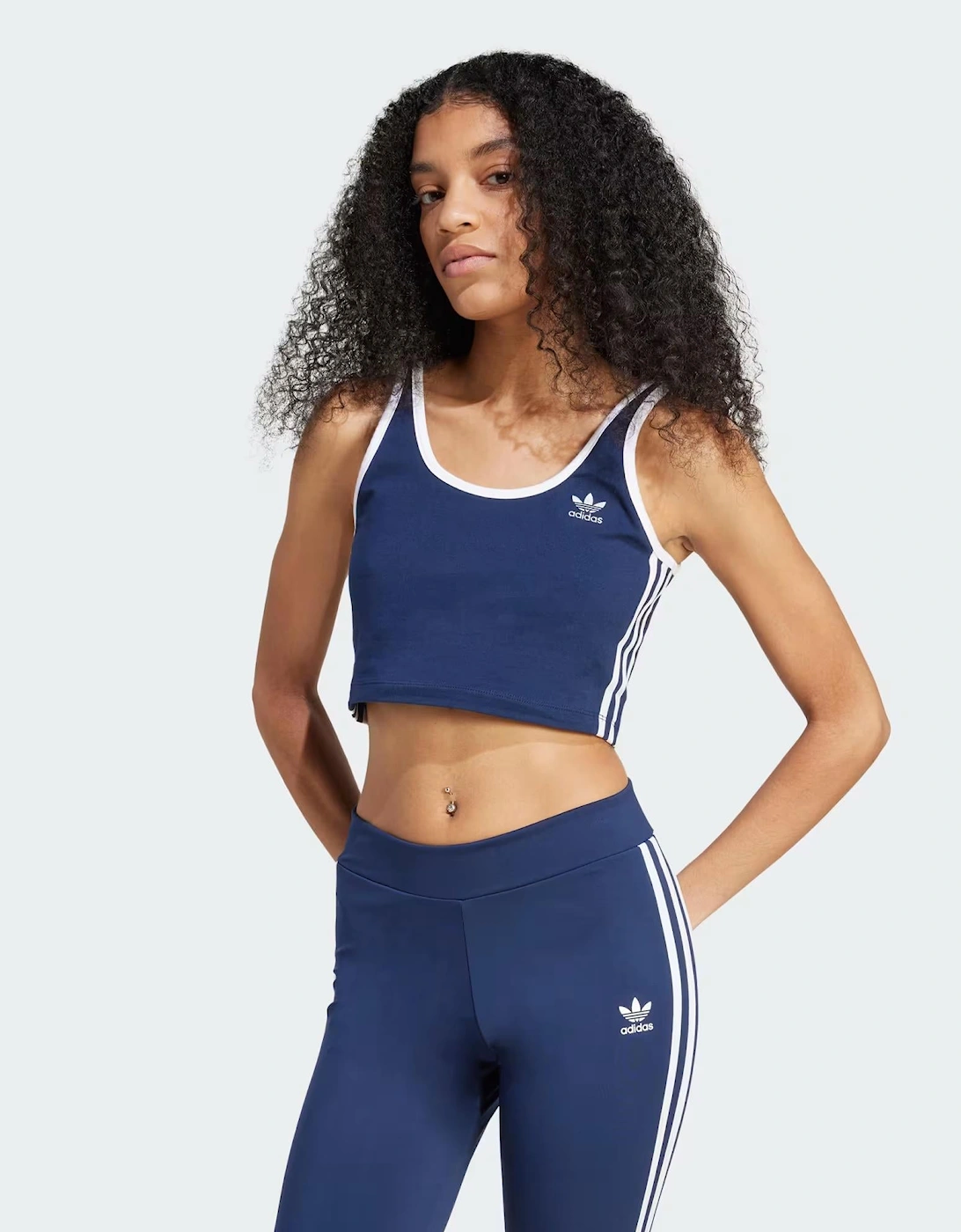 Adidas Originals Women's 3S Crop Top Top Navy, 4 of 3