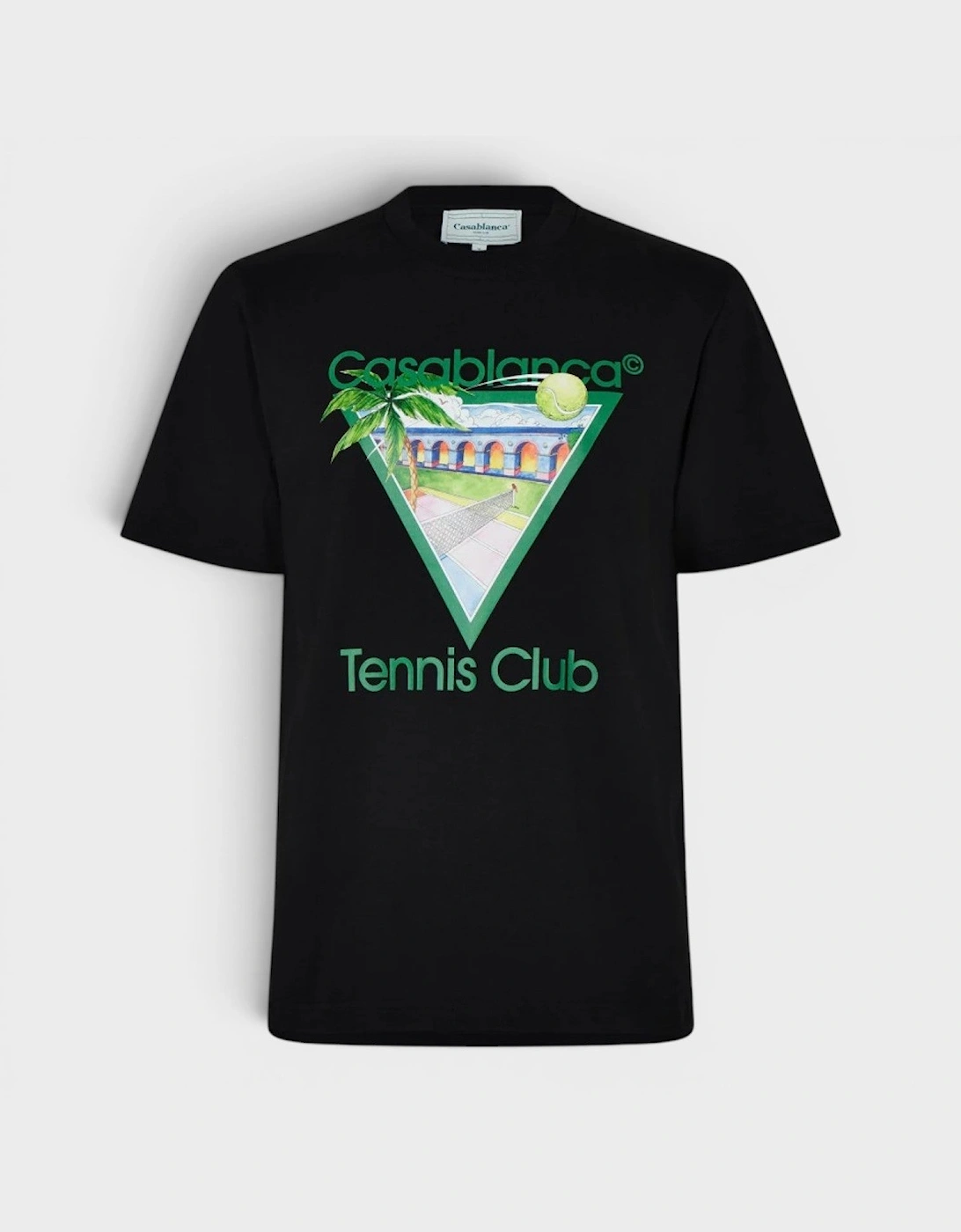 Tennis Club Icon Printed T-Shirt Black