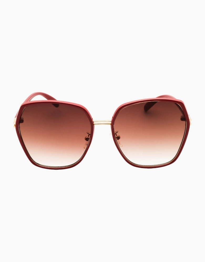 Guess Gradient Brown Lens Shiny Red Sunglasses