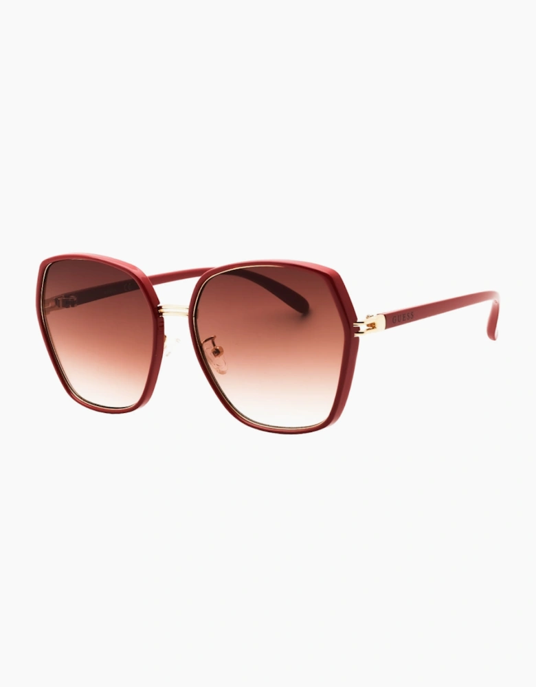 Guess Gradient Brown Lens Shiny Red Sunglasses