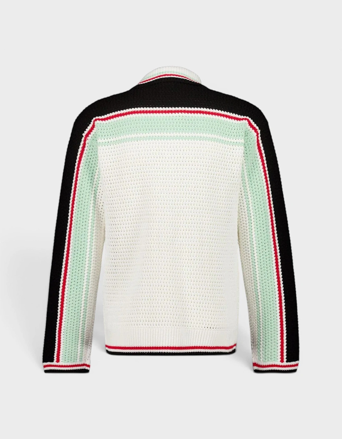 Faux Crochet Shirt Black Multi
