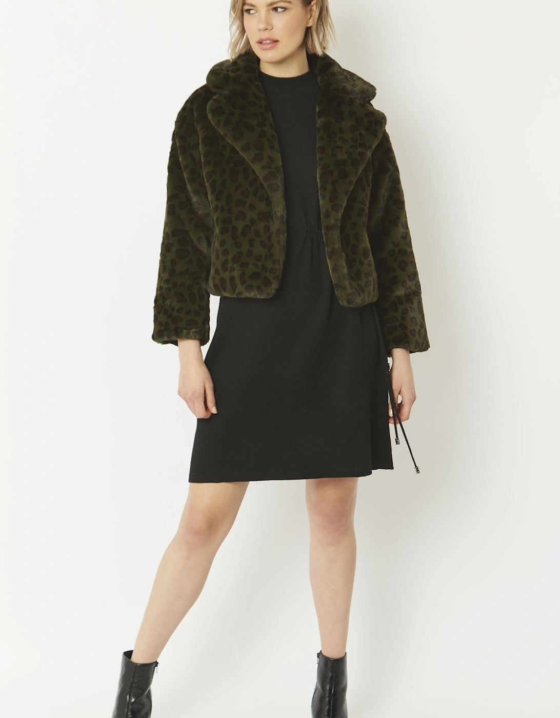 Green Faux Fur Cropped Coat, 14 of 13