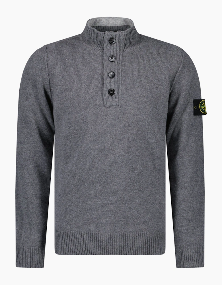 Stone Island Half-Zip Jumper in Cement Grey