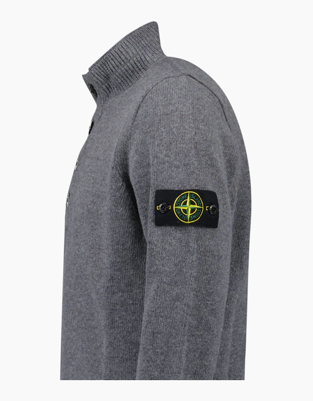 Stone Island Half-Zip Jumper in Cement Grey
