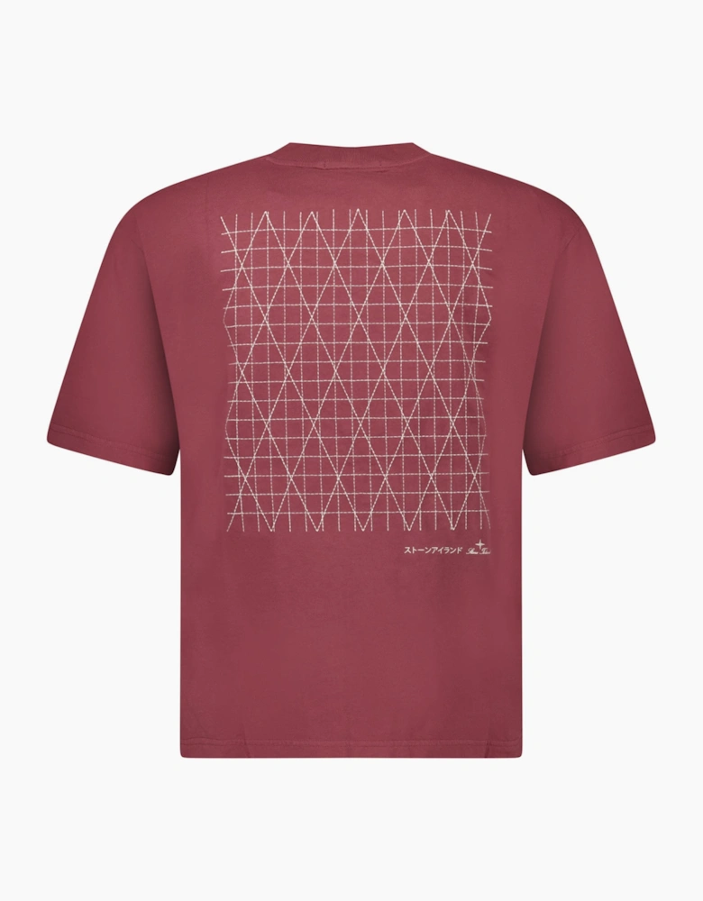Stone Island Combed Organic Cotton Jersey T-Shirt in Burgundy