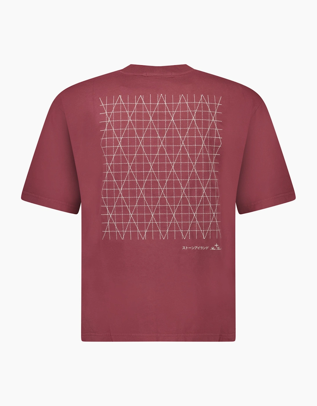 Stone Island Combed Organic Cotton Jersey T-Shirt in Burgundy