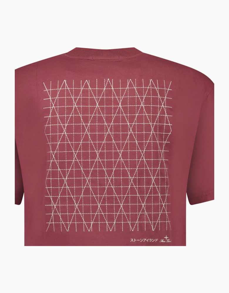 Stone Island Combed Organic Cotton Jersey T-Shirt in Burgundy