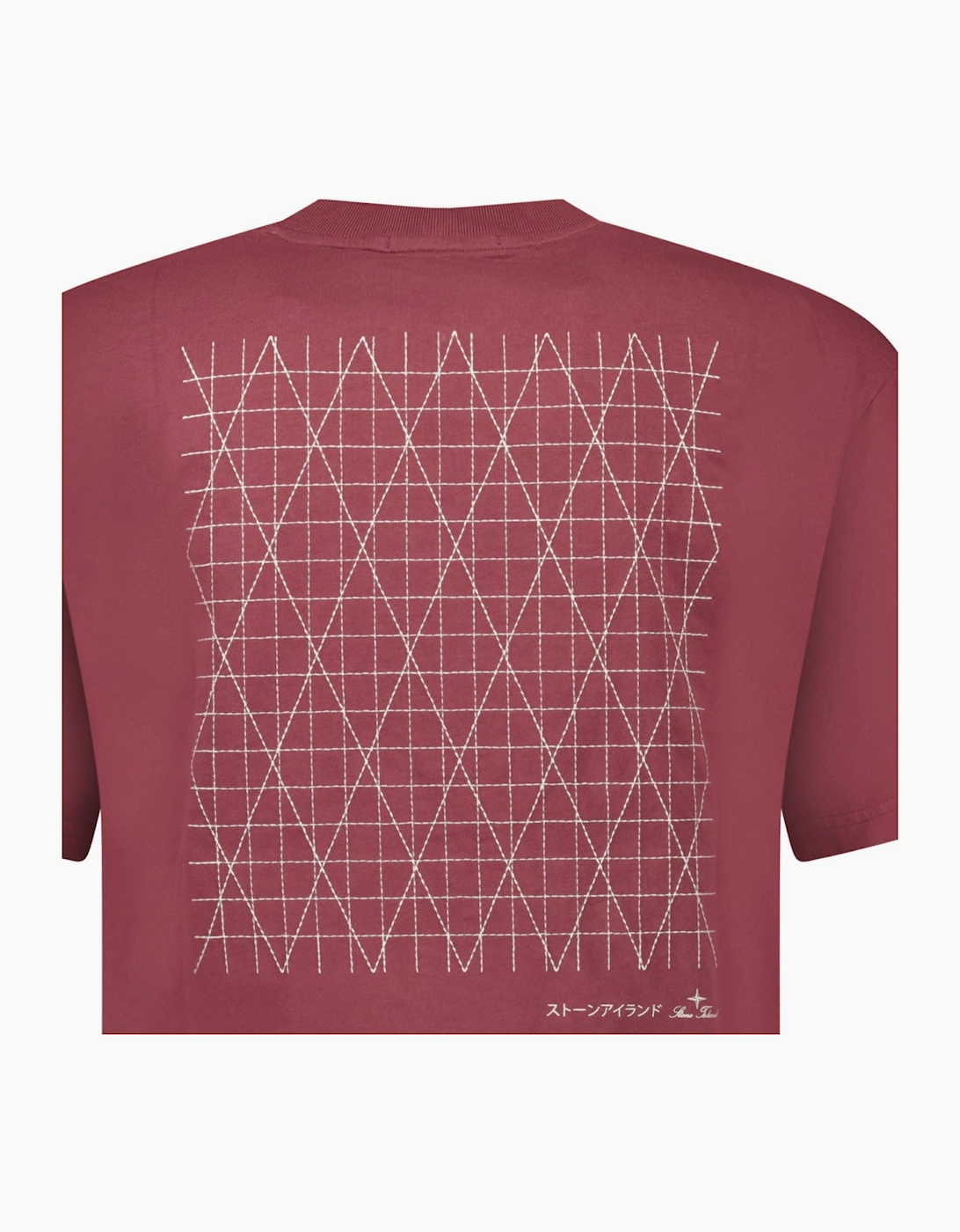 Stone Island Combed Organic Cotton Jersey T-Shirt in Burgundy