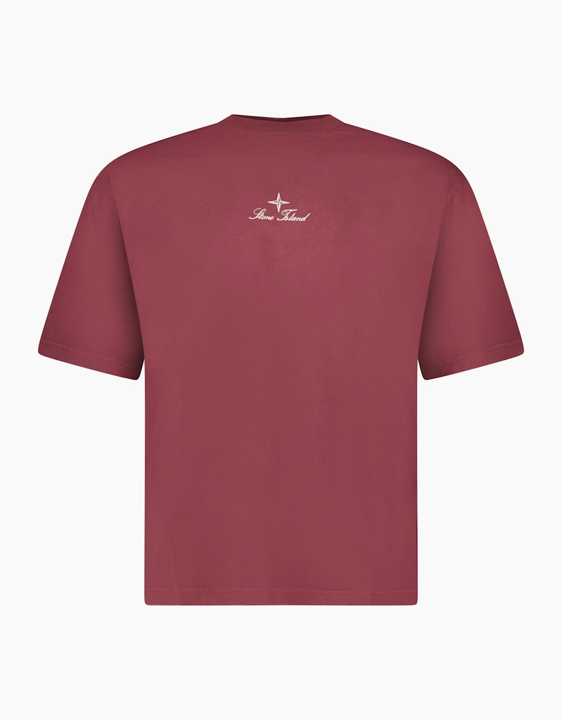 Stone Island Combed Organic Cotton Jersey T-Shirt in Burgundy