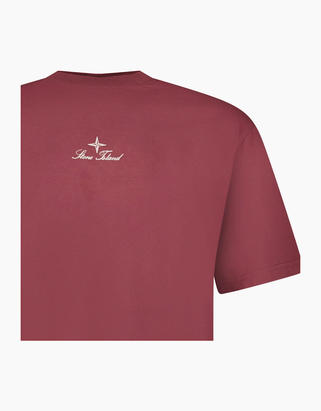 Stone Island Combed Organic Cotton Jersey T-Shirt in Burgundy