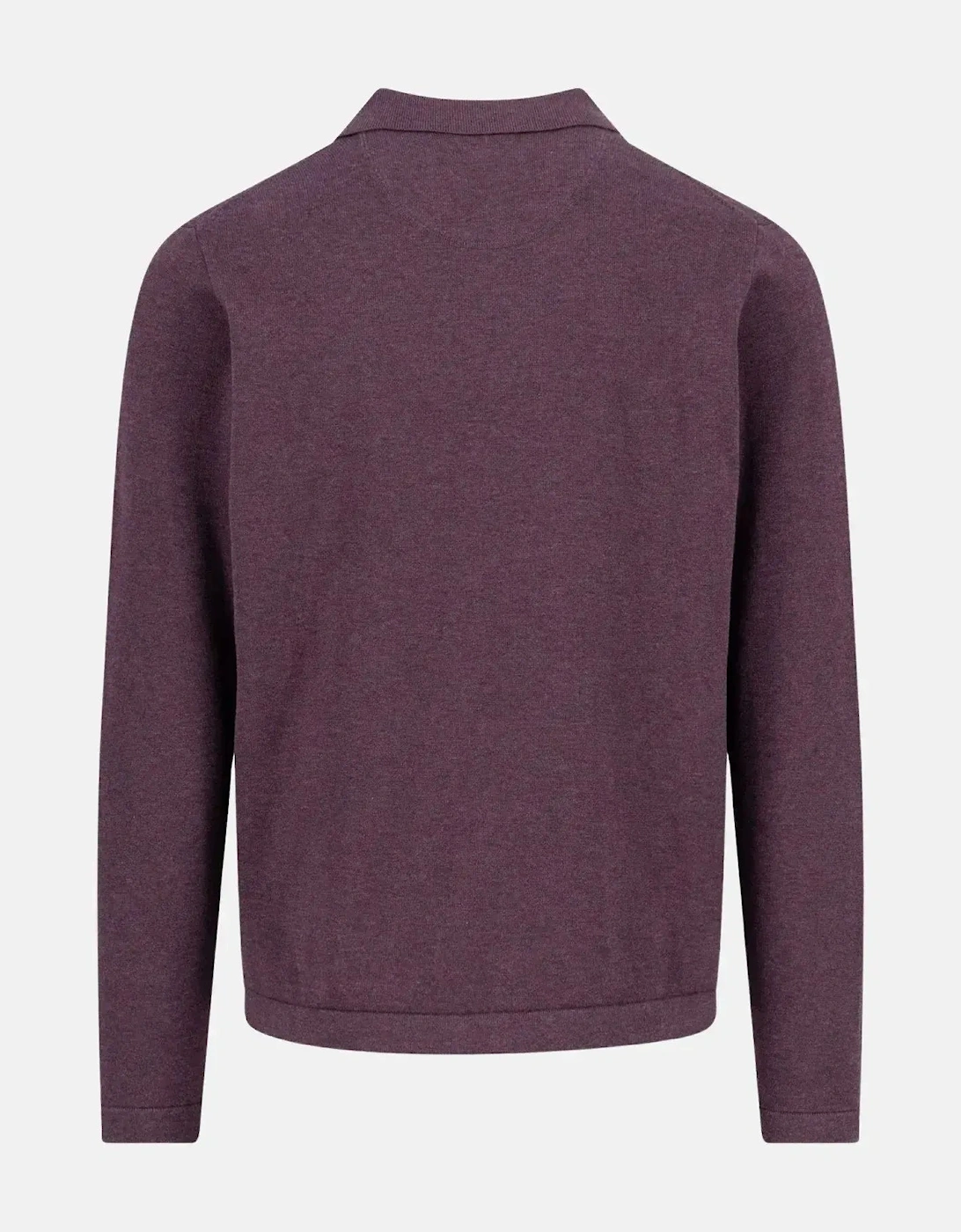 Kent Collar Buttoned Cardigan Aubergine