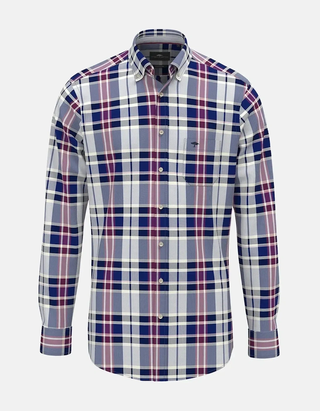 Washed Oxford Check Shirt Navy, 3 of 2