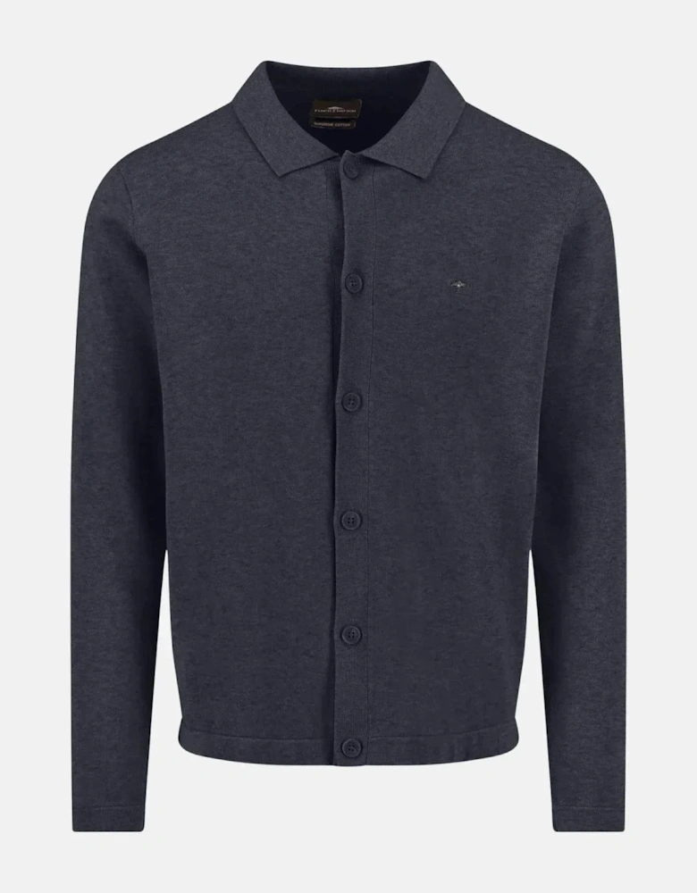 Kent Collar Buttoned Cardigan Navy