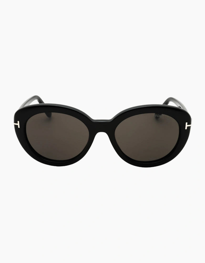 Tom Ford Shiny Black Smoke Sunglasses
