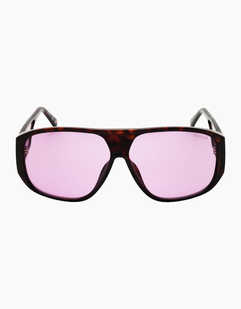 Guess Dark Havana Frame Violet Sunglasses