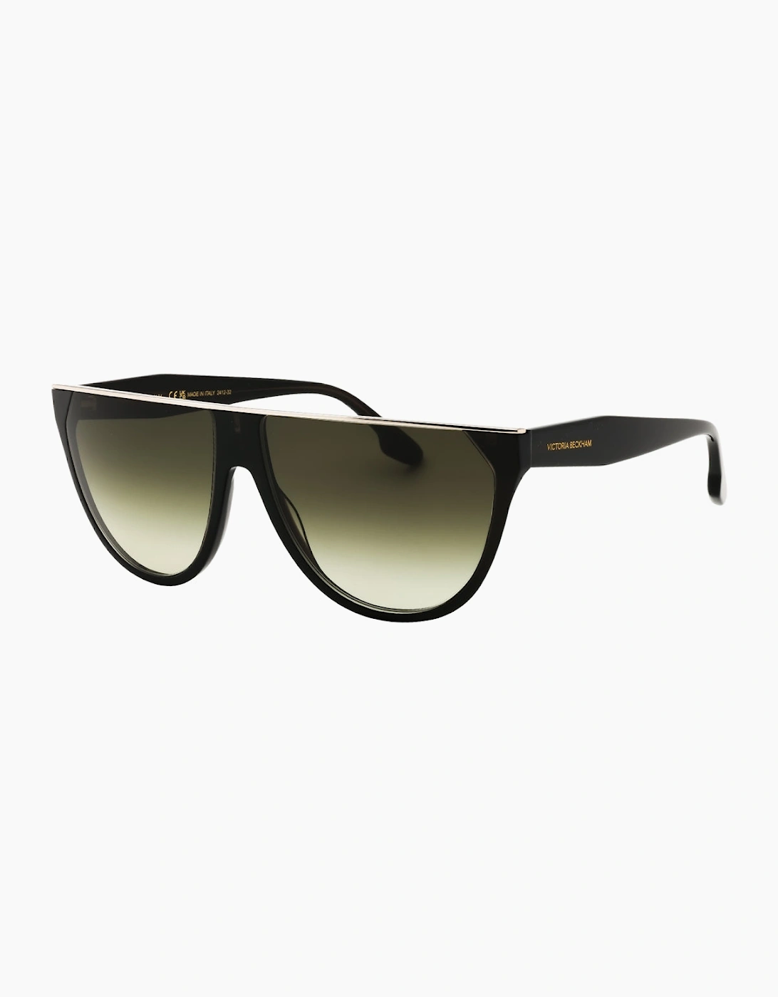 Victoria Beckham Metallic Forest Green Sunglasses