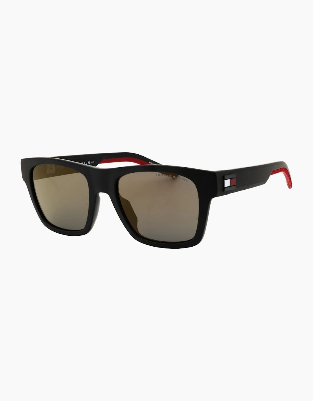 Tommy Hilfiger Brown Mirror Lens Black Sunglasses