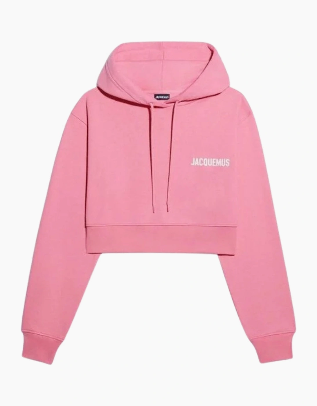 Jacquemus Le Sweatshirt Court Pink Cropper Hoodie