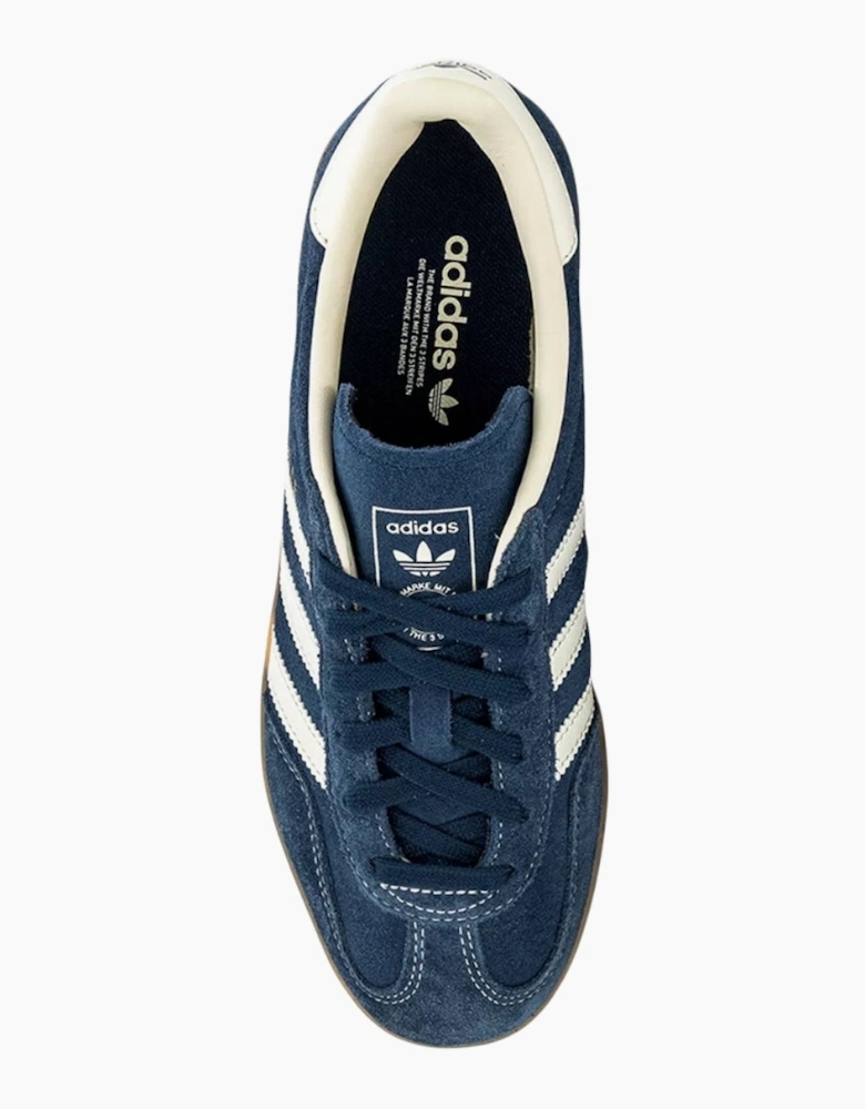 Adidas Gazelle Indoor Night Indigo Off White Gold Metallic Trainers