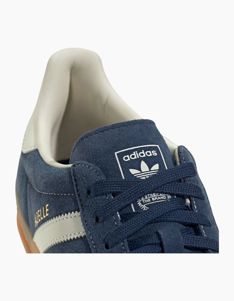 Adidas Gazelle Indoor Night Indigo Off White Gold Metallic Trainers