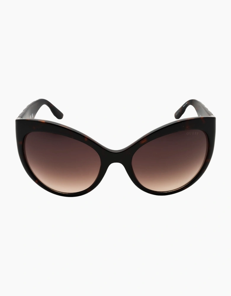 Guess Dark Havana Frame Gradient Brown Sunglasses