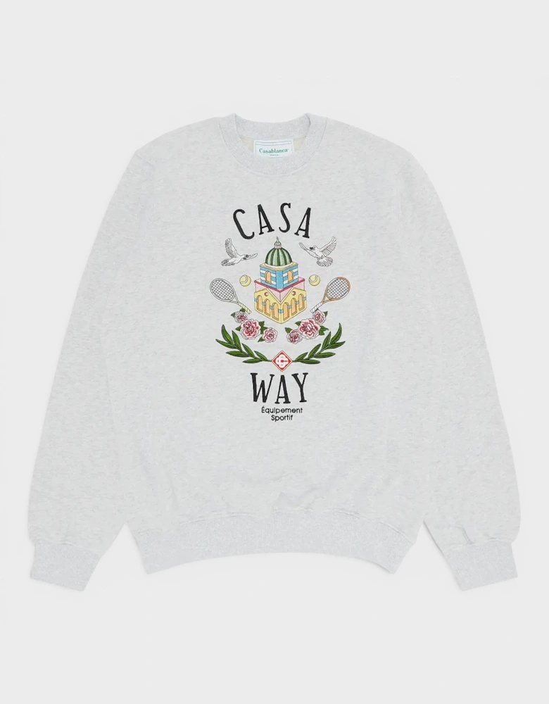 Casa Way Embroidered Sweatshirt Grey