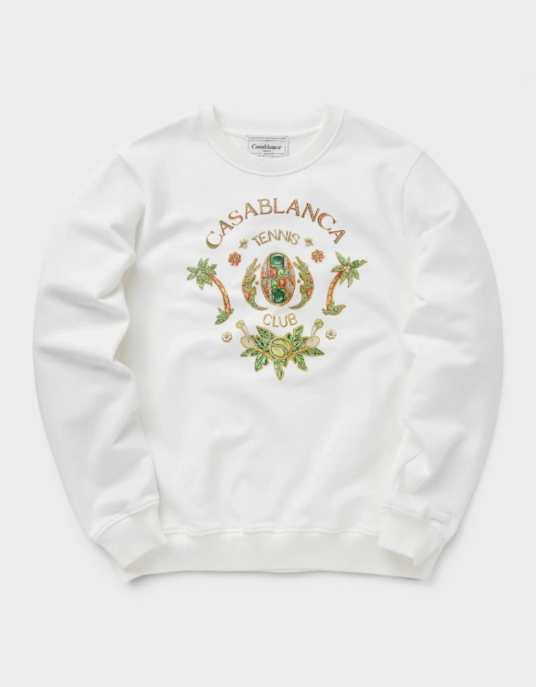 Joyaux D'Afrique Tennis Club Printed Sweatshirt White