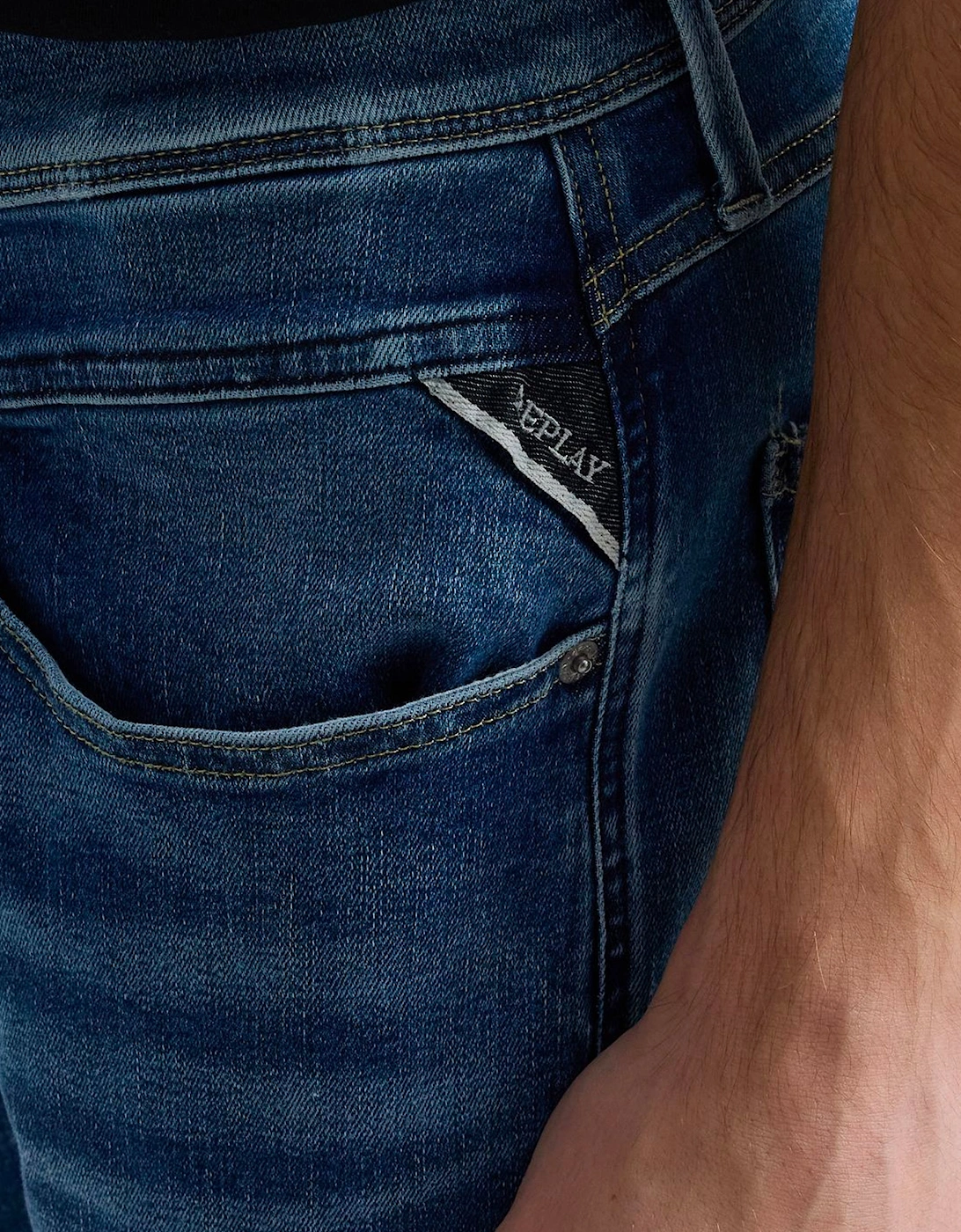 Replay Hyperflex original Anbass Slim Jean 009 Blue