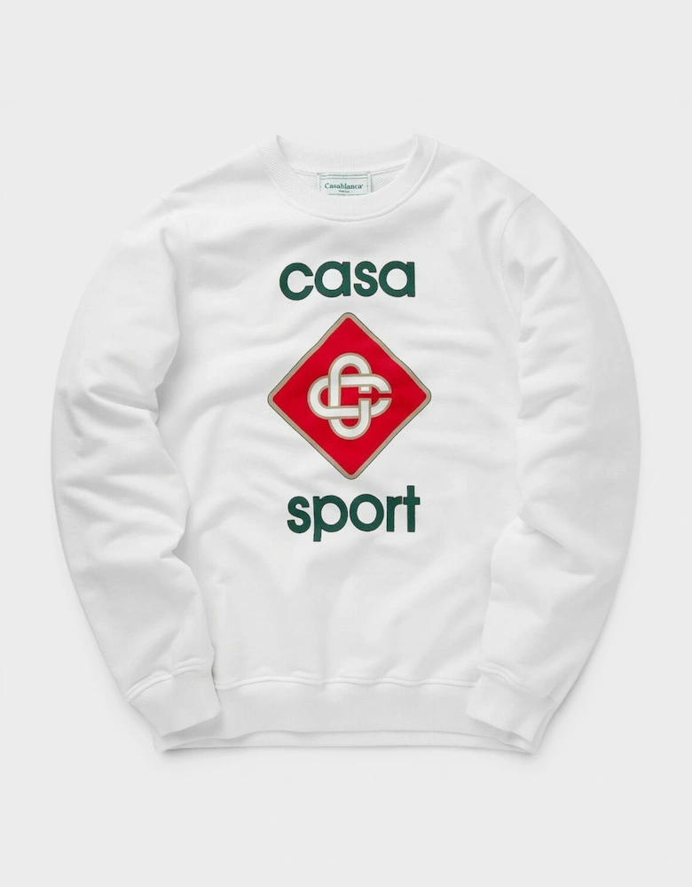Casa Sport Icon Screen Printed Sweatshirt White