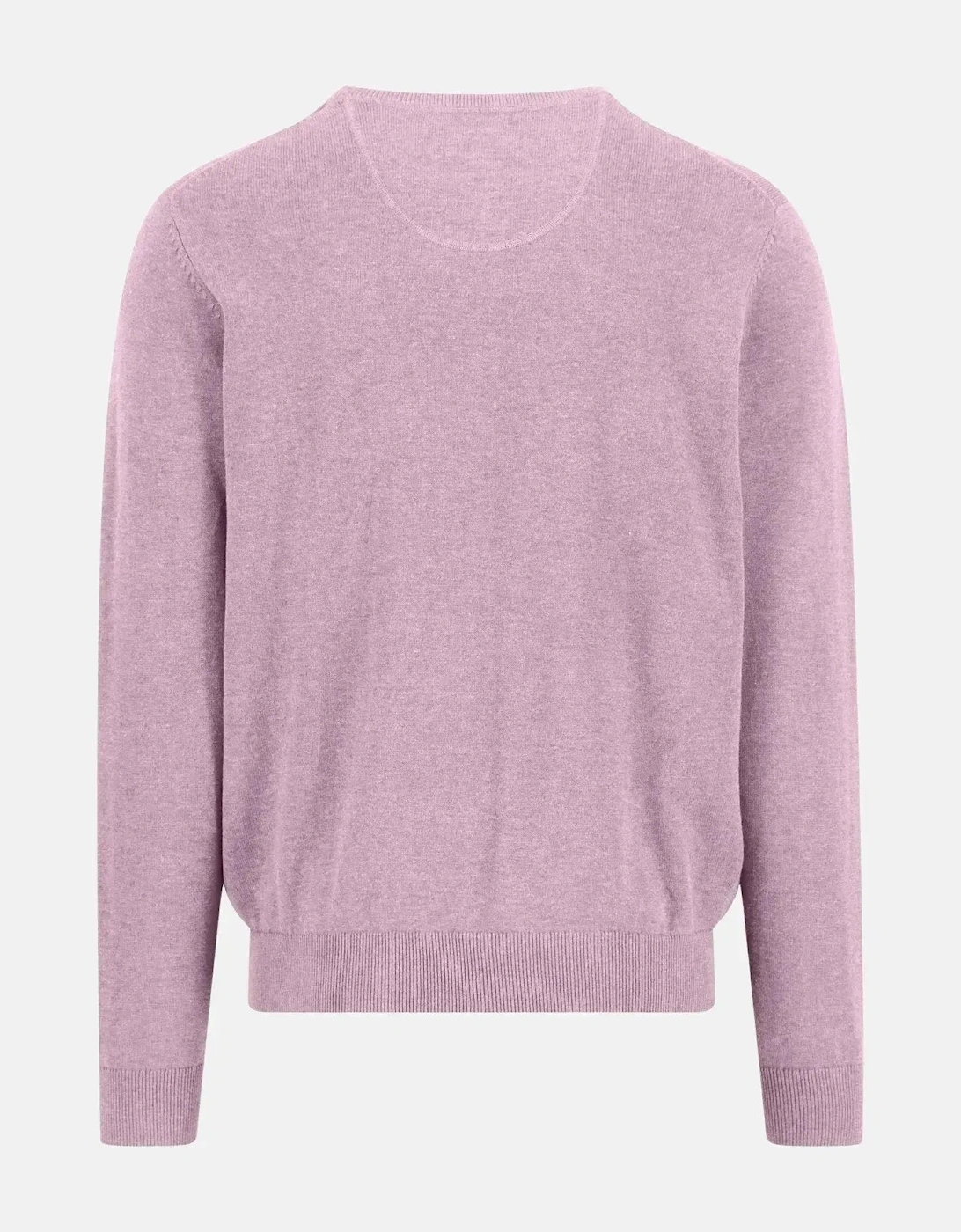 Fine Knit Cotton Crewneck Sweater Magnolia