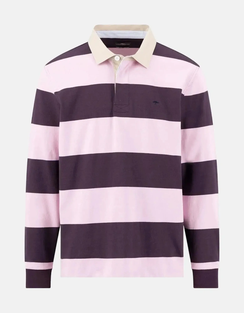 Striped Rugby Shirt Aubergine