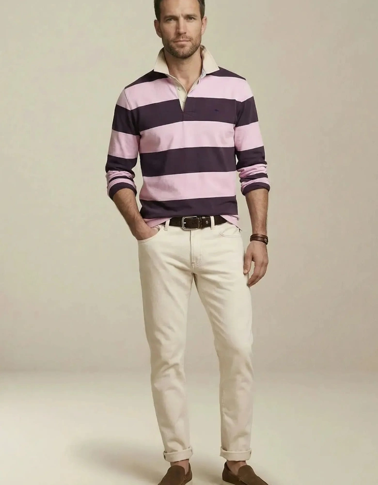 Striped Rugby Shirt Aubergine