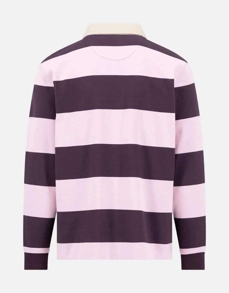 Striped Rugby Shirt Aubergine