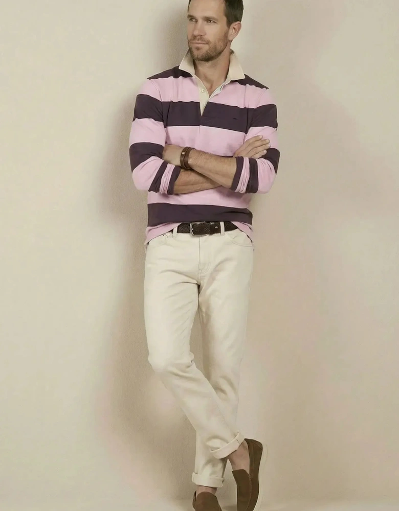 Striped Rugby Shirt Aubergine