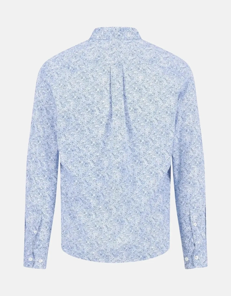Minimal Flower Print Button Down Shirt New Breeze