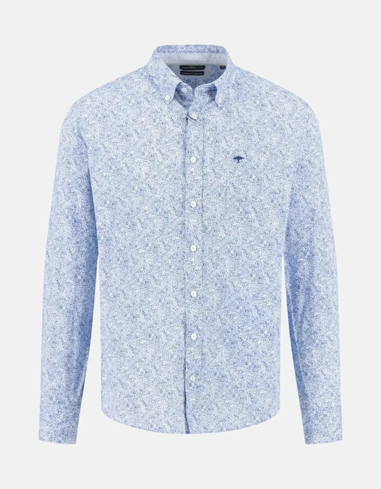 Minimal Flower Print Button Down Shirt New Breeze