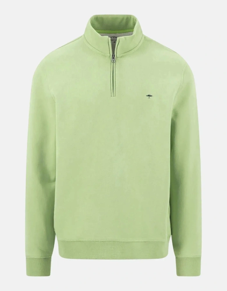 1/4 Zip Stand Collar Sweatshirt Avocado
