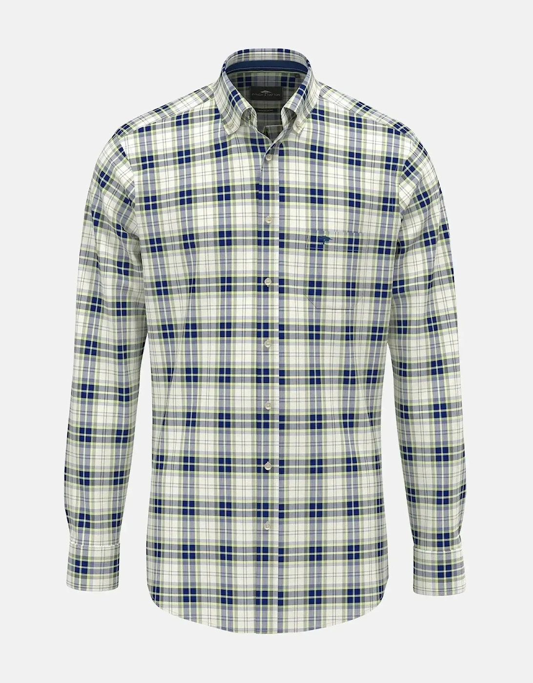 Washed Oxford Check Shirt Harbour Blue, 3 of 2