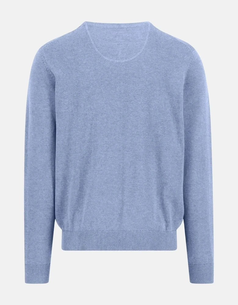 Fine Knit Cotton Crewneck Sweater New Breeze