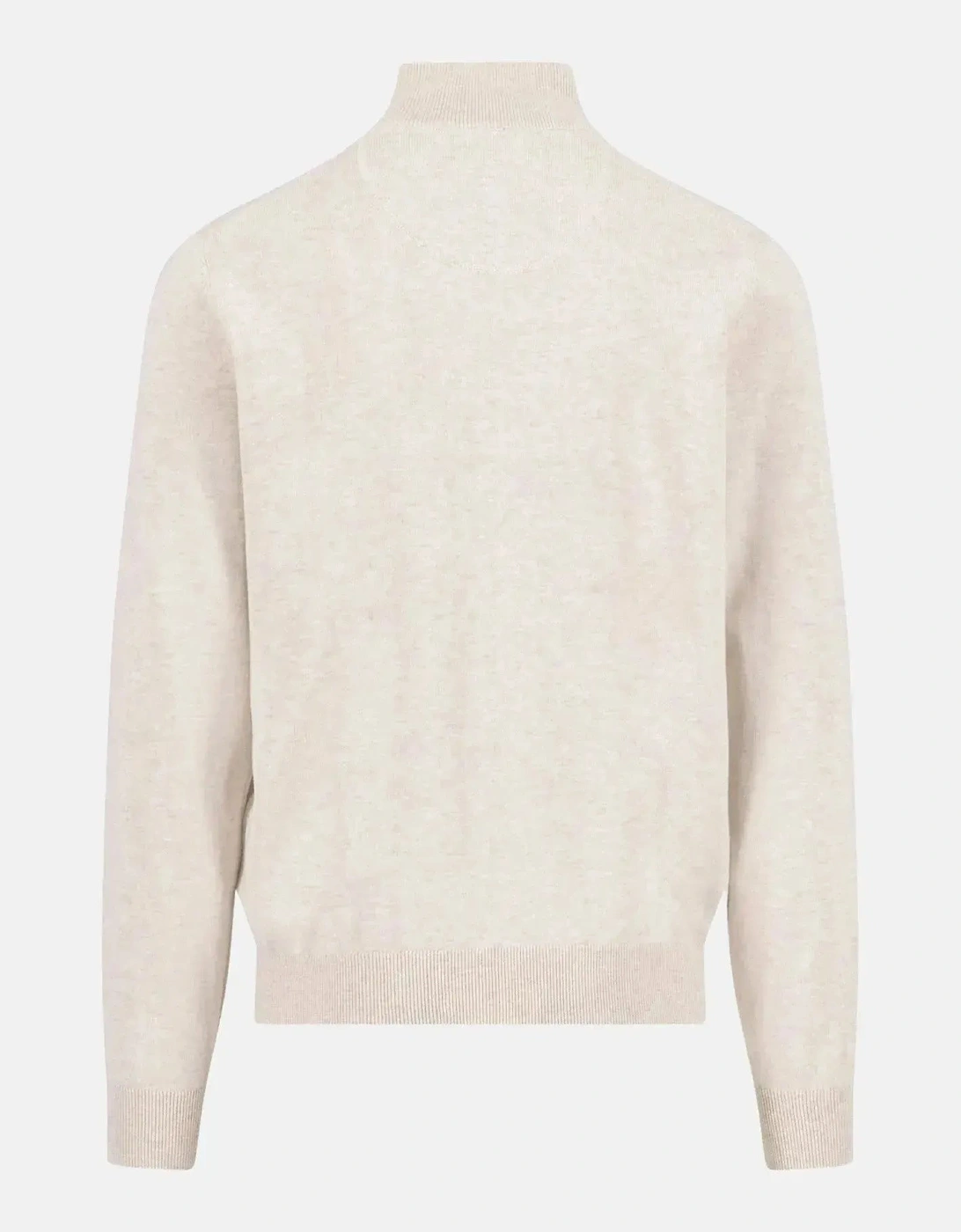 Fine Knit Cotton 1/4 Zip Sweater New Off-White