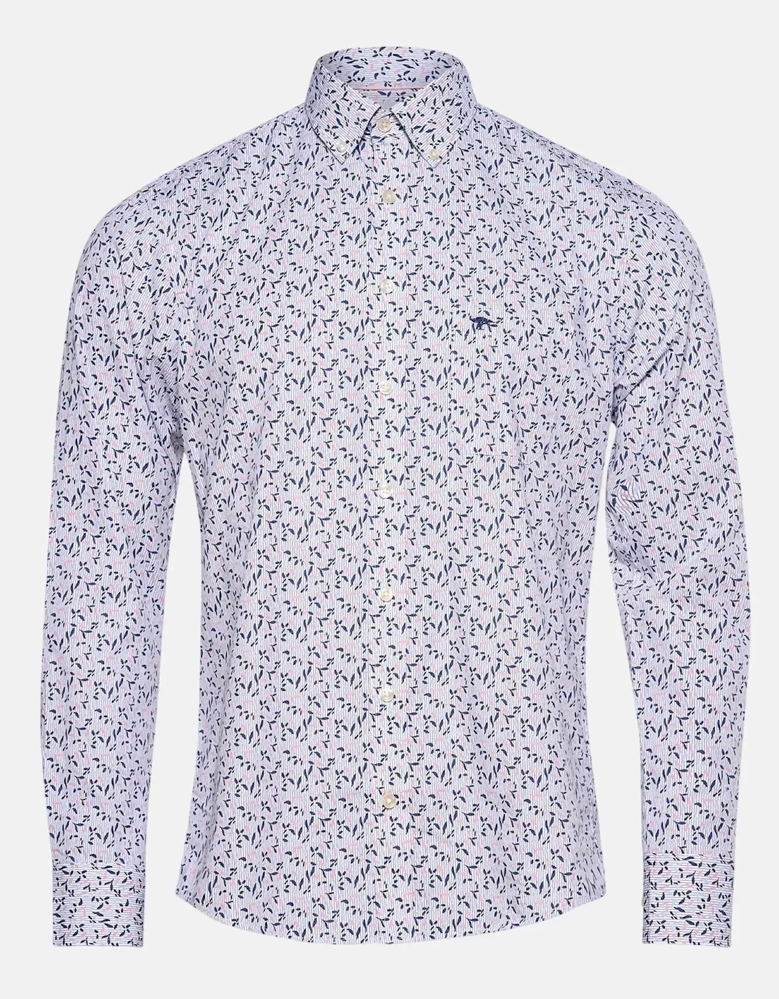 Leaf Print Button Down Shirt Magnolia, 4 of 3