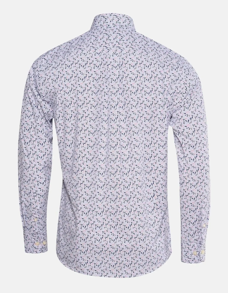 Leaf Print Button Down Shirt Magnolia