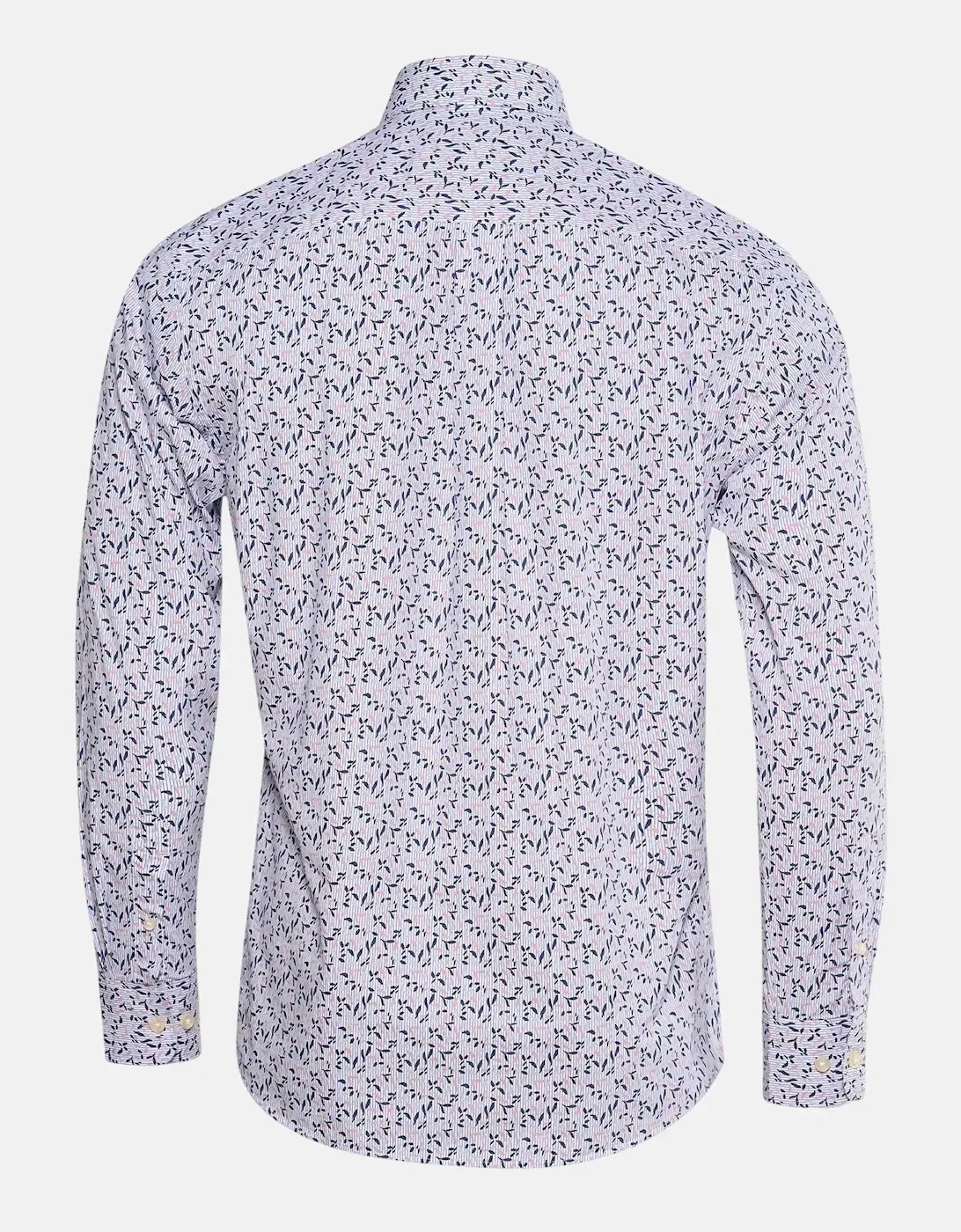 Leaf Print Button Down Shirt Magnolia