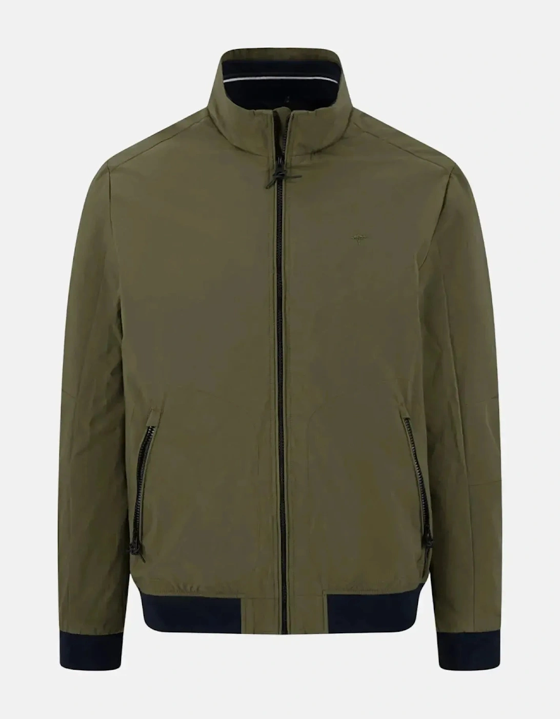 Stand Collar Zipped Pocket Jacket Dark Khaki, 3 of 2