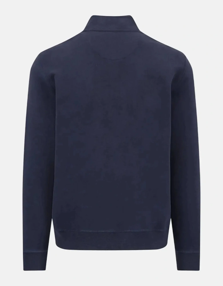 1/4 Zip Stand Collar Sweatshirt Navy