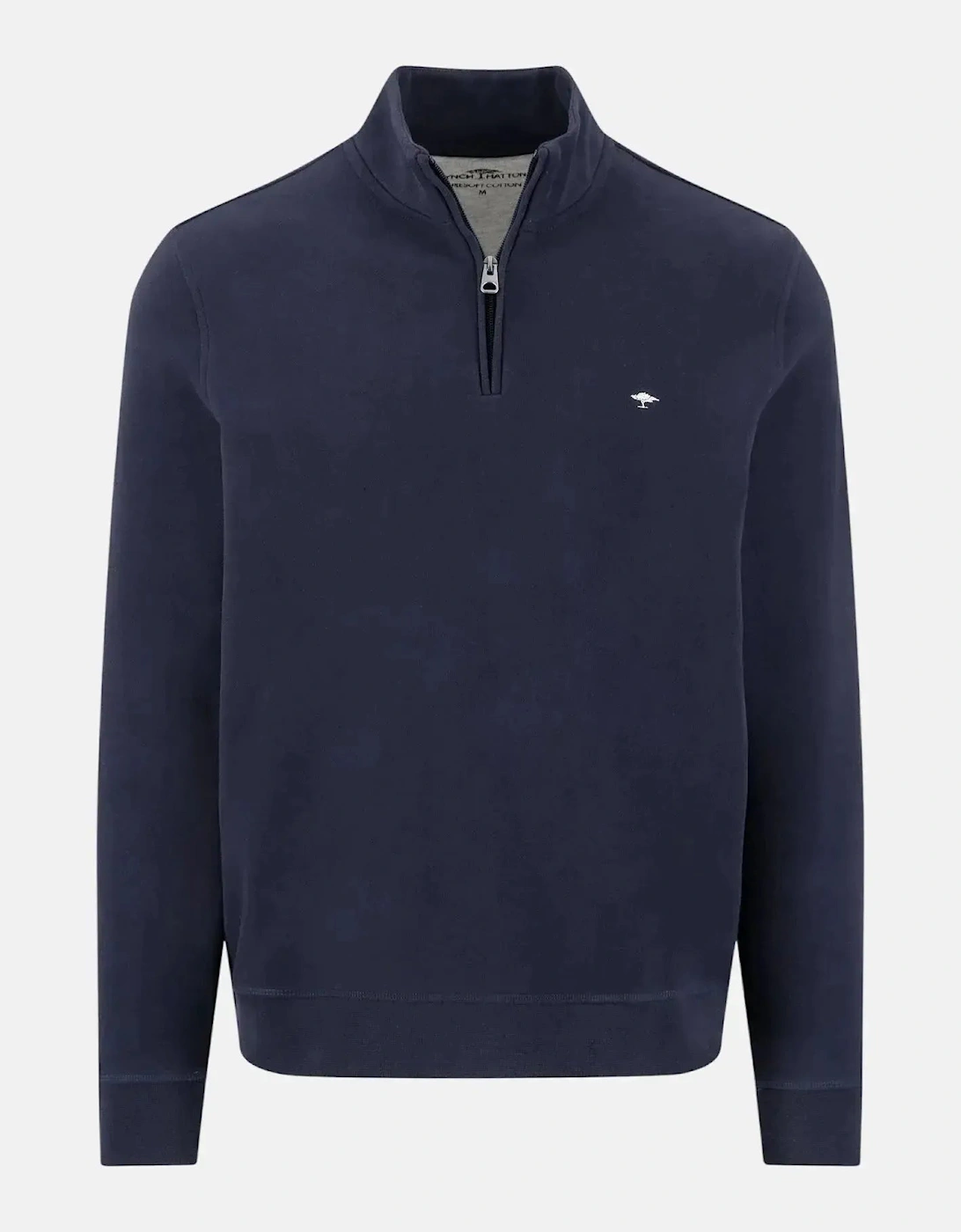 1/4 Zip Stand Collar Sweatshirt Navy, 3 of 2